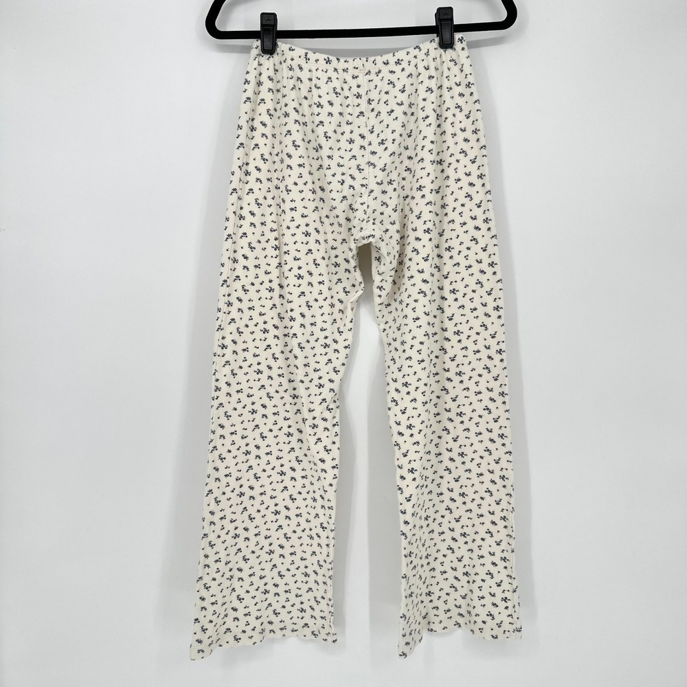 Brandy Melville Floral Low Rise Flare Pajama Lounge Pointelle Pants Coquette S - Picture 6 of 7